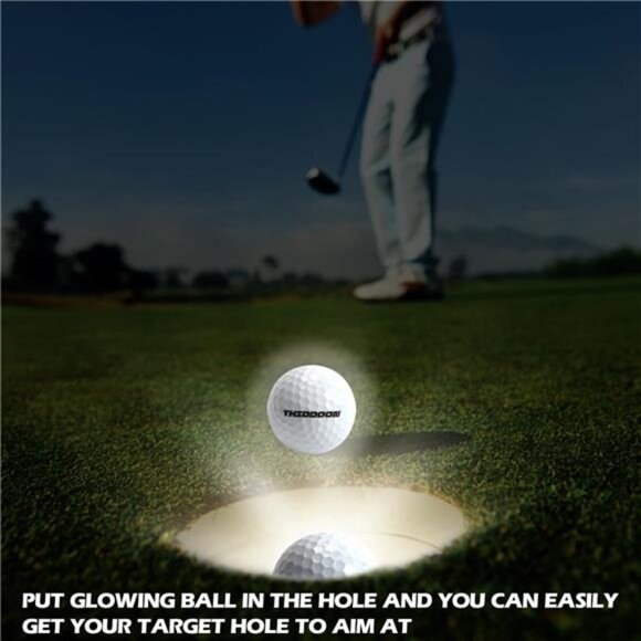 Glow in The Dark Golf Balls Light up Led Golf Balls Night Golf Gift Sets - Picture 3 of 7